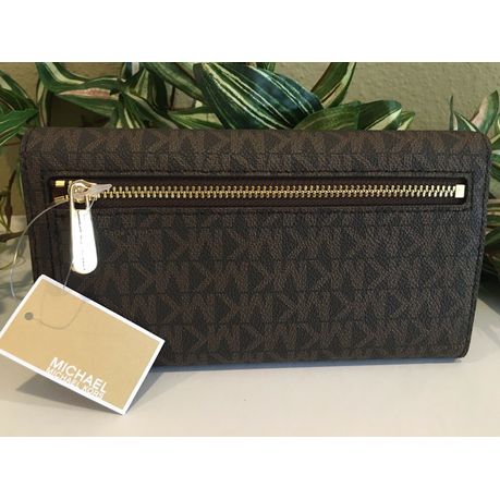 Michael Kors Jet Set Travel LG Tri-Fold Wallet - Brown