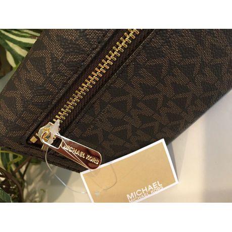 Michael Kors Jet Set Travel LG Tri-Fold Wallet - Brown