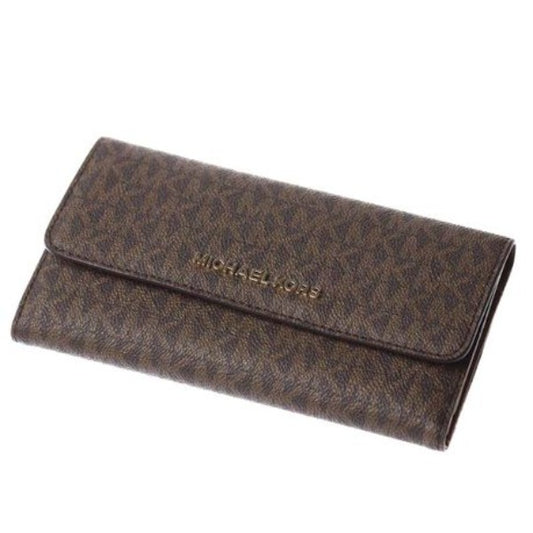 Michael Kors Jet Set Travel LG Tri-Fold Wallet - Brown